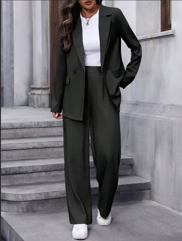 Women's Long-Sleeve Blazer & Trousers Suit Set | 10 Colours | S–XL