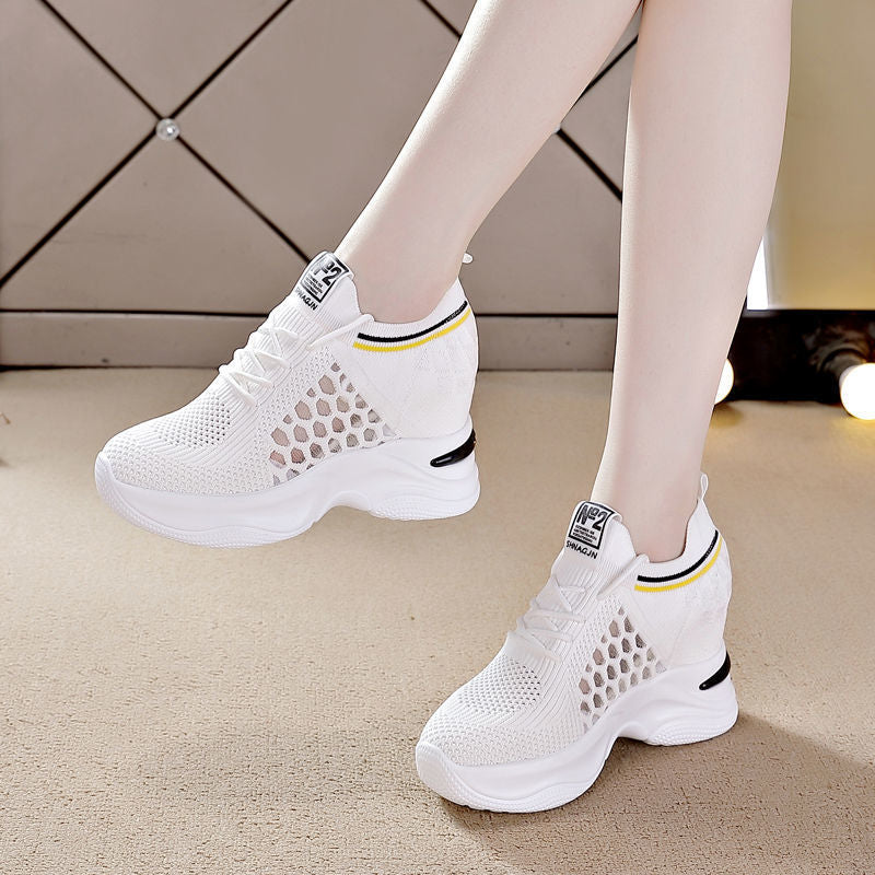 Breathable Height Increasing Casual Sneakers Women