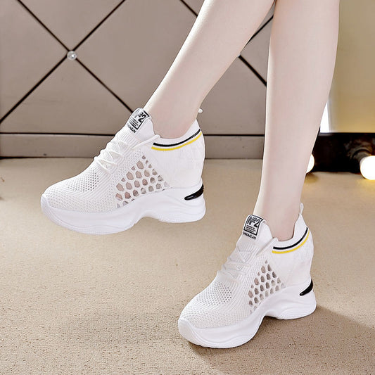 Breathable Height Increasing Casual Sneakers Women