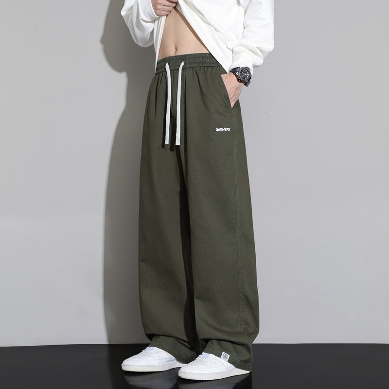 Men's Loose Fit Straight-Leg Trousers | Army Green, Black & Khaki | M–4XL