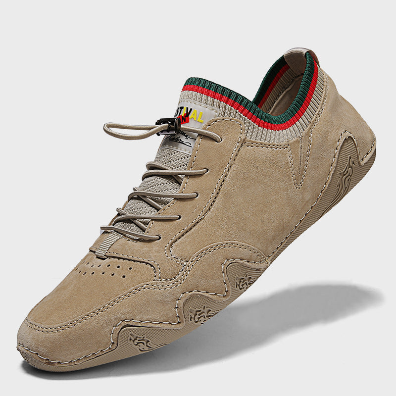 Autumn New Cold Sticky Shoes For Men - Slip-On Bean Shoes Genuine Leather