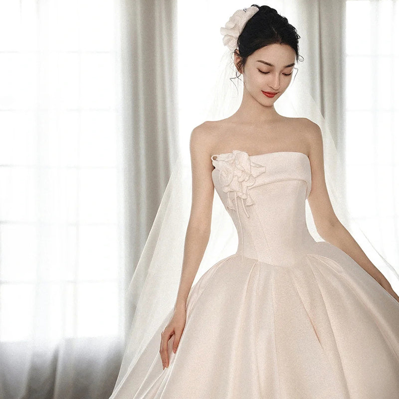 The Cathédrale Satin Bridal Gown