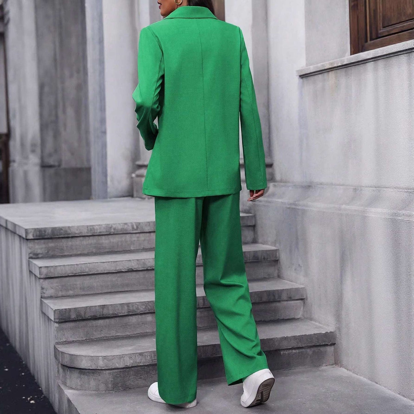 Women's Long-Sleeve Blazer & Trousers Suit Set | 10 Colours | S–XL
