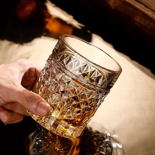 Crystal Wine Glass & Bottle Set - Premium Glassware