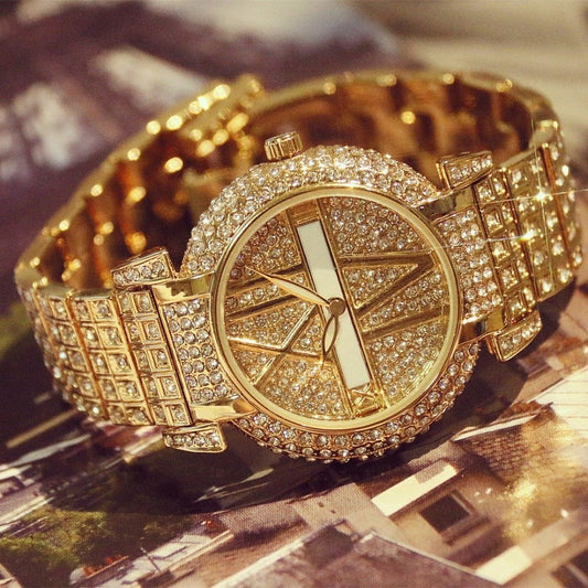 Luxury Diamond Women's Watch - Stainless Steel