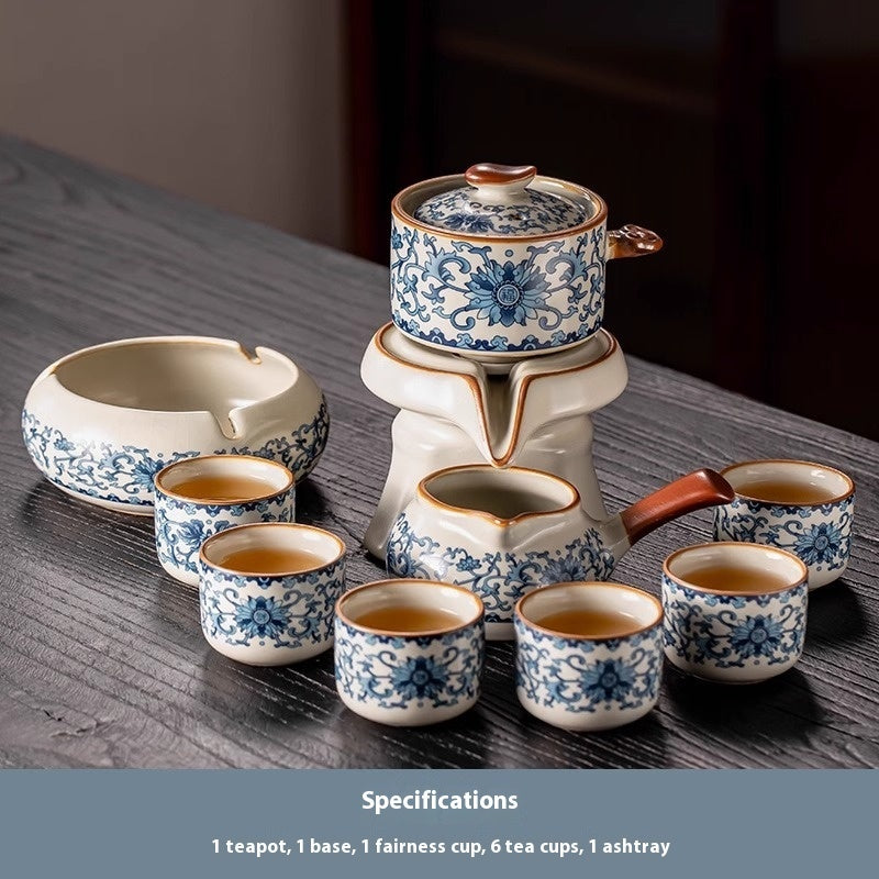 Blue & White Ru Ware Automatic Tea Set