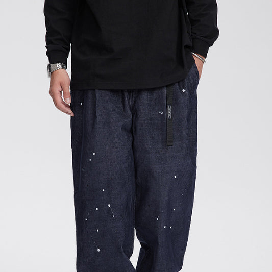 Men's Loose Fit Straight-Leg Cargo Trousers | Blue & Khaki | M–2XL