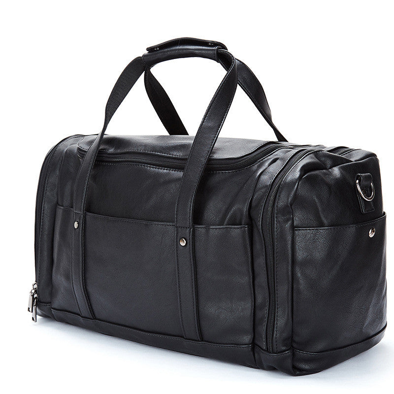 Noir PU Leather Men's Travel Clutch Bag