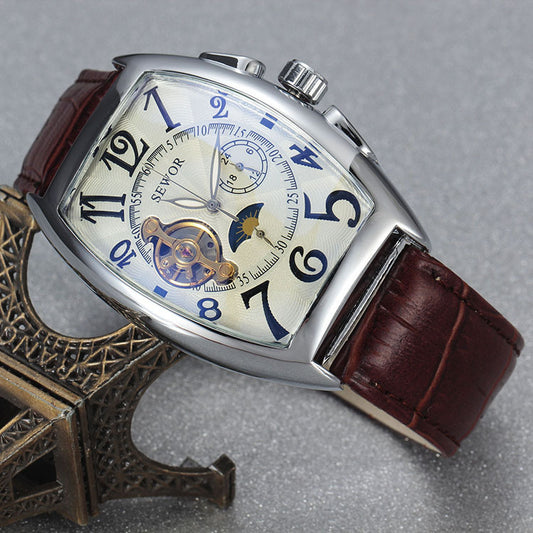 SEWOR Men's Tourbillon Mechanical Watch - Stars Design