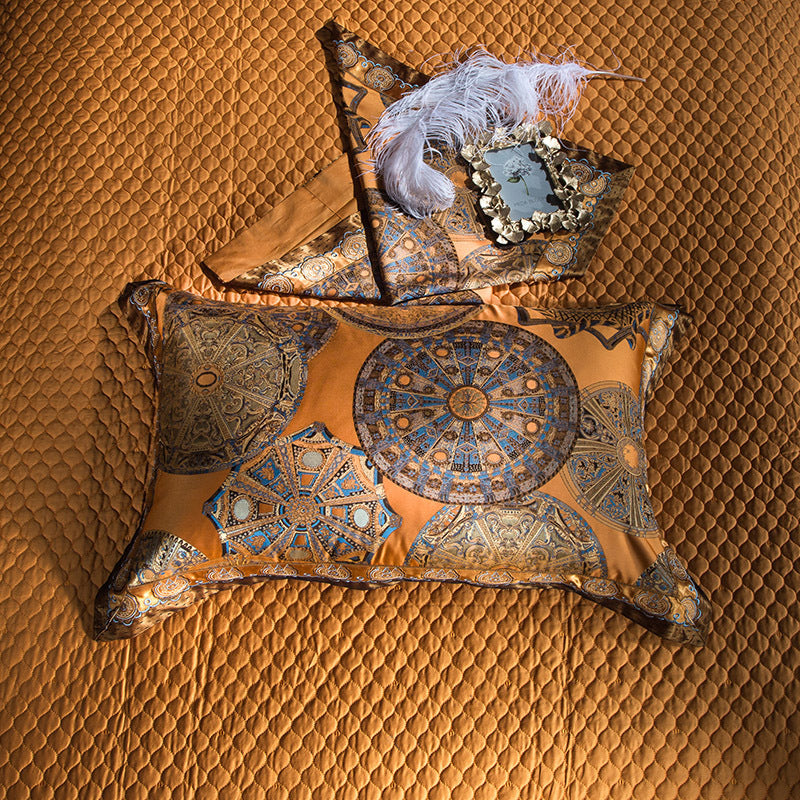 Home Textile Bedding Kit - High-Precision Yarn-Dyed Jacquard Multi-Piece Suit 60s Satin Long-Staple Cotton