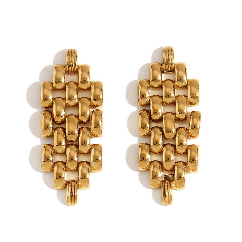 Graceful Personality Commuter Earrings Stainless Steel Plated - Fashion OL Style