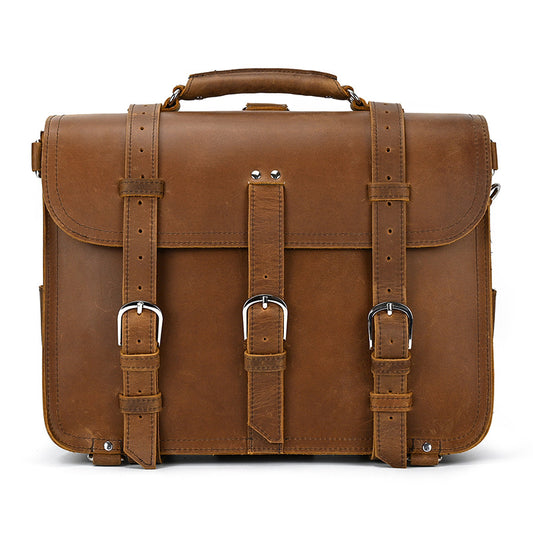 Maverick Crazy Horse Leather Travel Duffle Bag