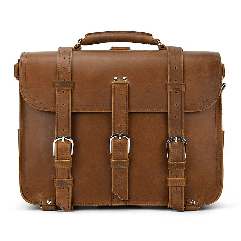 Maverick Crazy Horse Leather Travel Duffle Bag