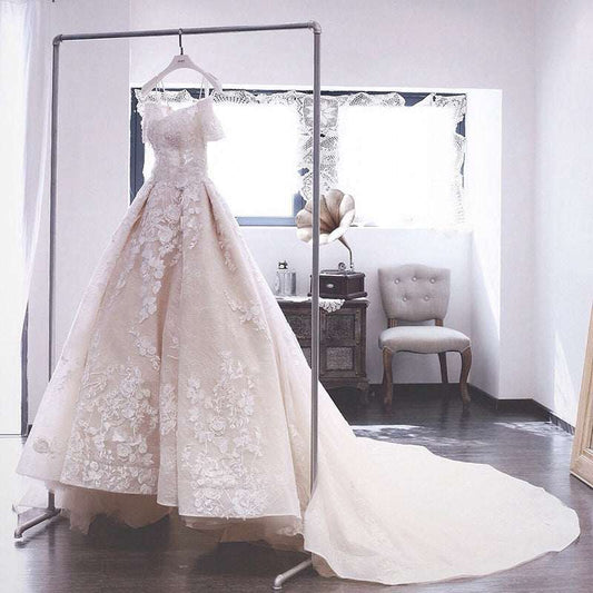 One-Shoulder Heavy Satin Wedding Dress | White | S–3XL