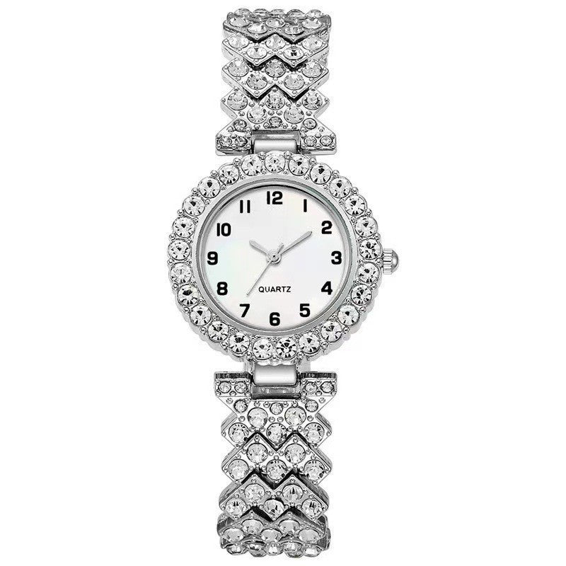 Luxury Women's Watch & Bracelet Set - 2-Piece Fashion