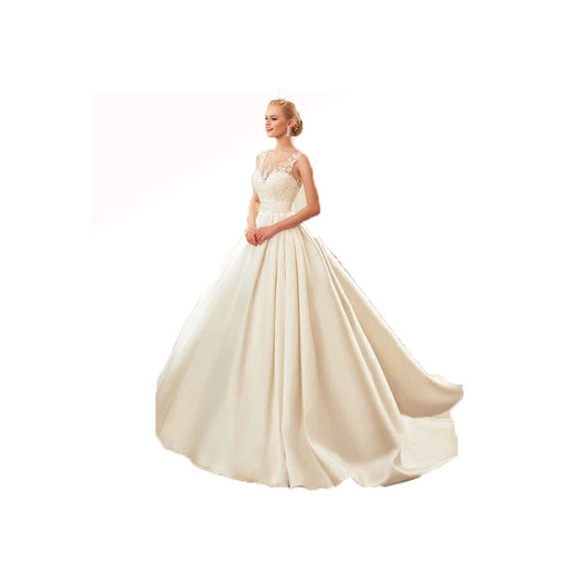 The Satin Champagne Bridal Gown