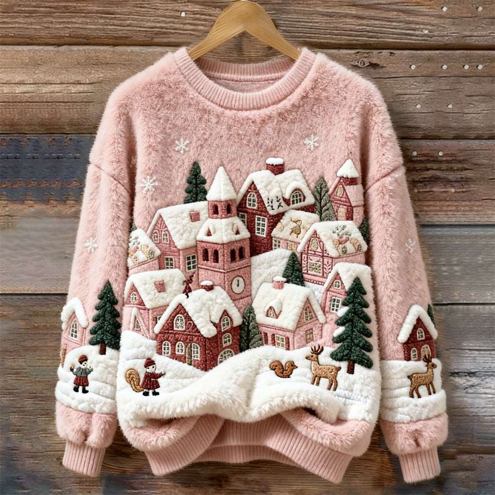Women's 3D Digital Print Long-Sleeve Top