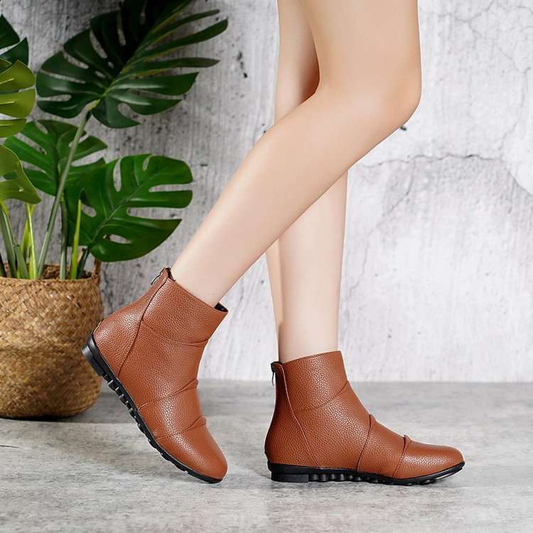 Women's Short Martin Boots – Warm Non-Slip Waterproof Platform Ankle Boots