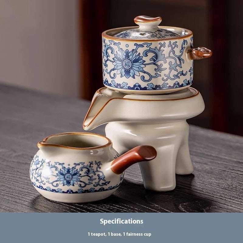 Blue & White Ru Ware Automatic Tea Set