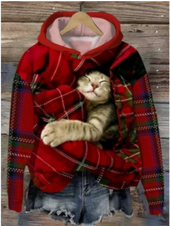 Women's 3D Digital Print Sweatshirt - Loose Fit