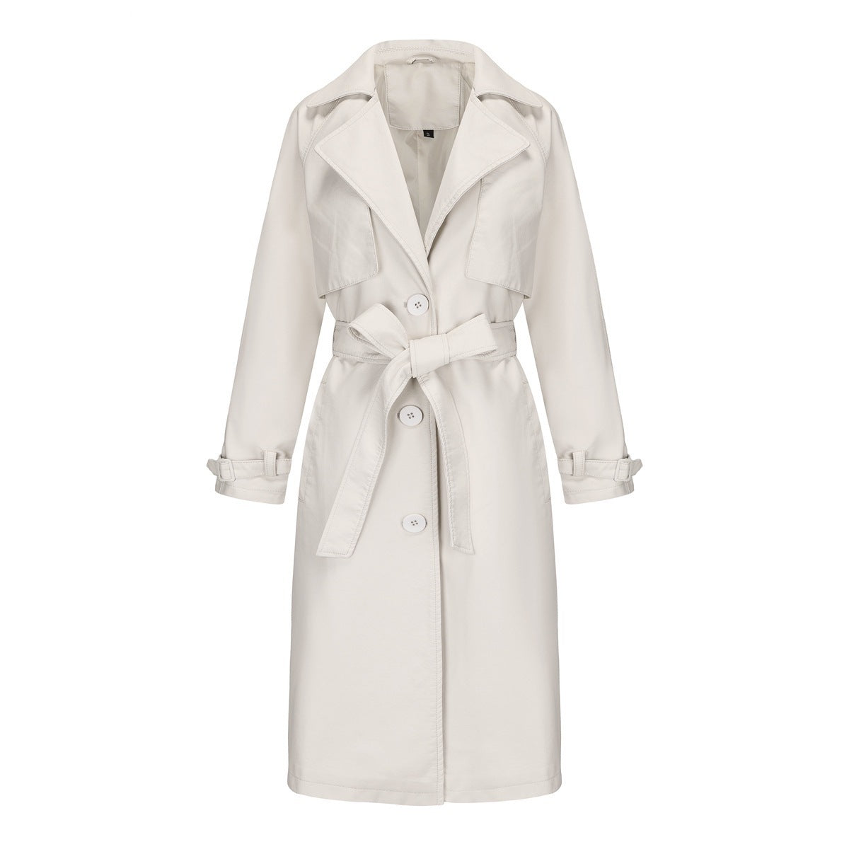 White trench coat on a white background