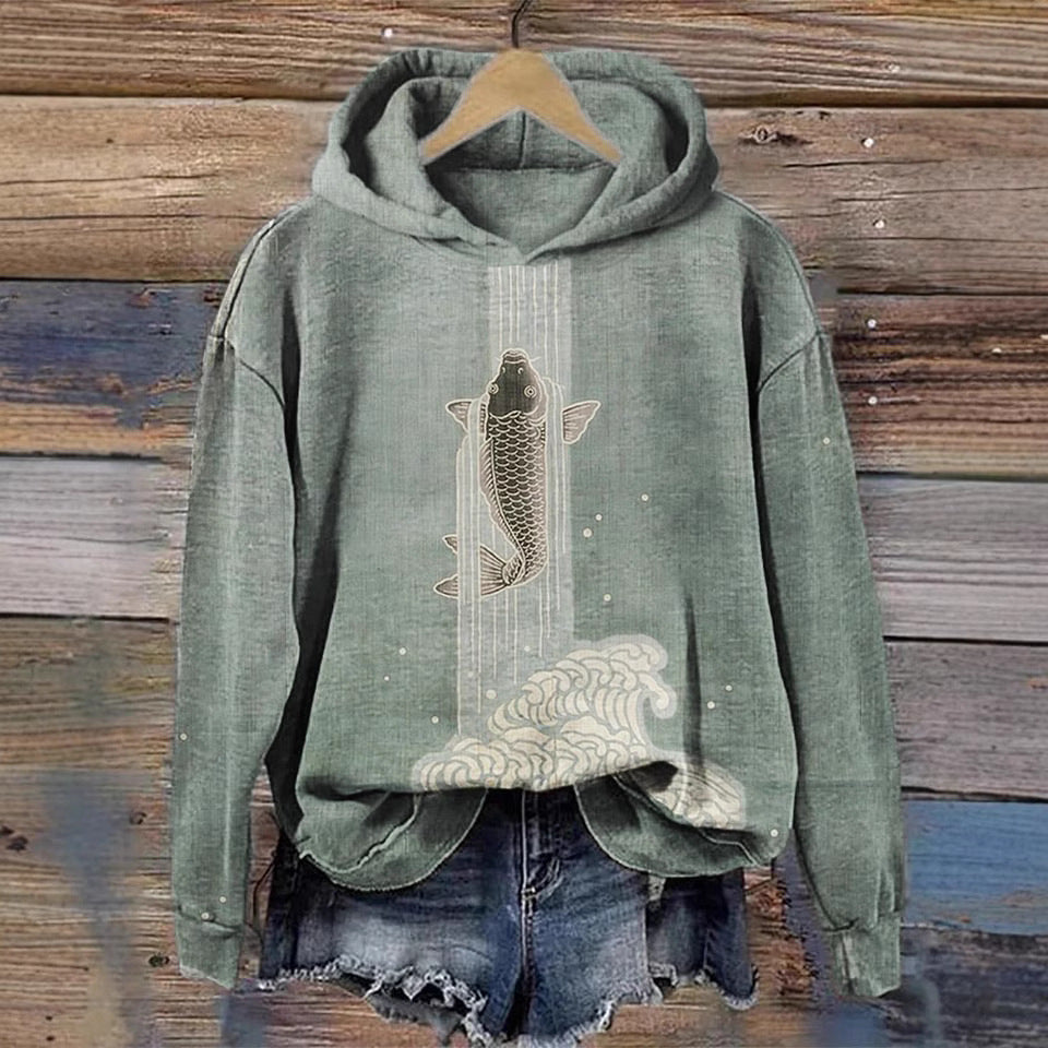 Women's 3D Digital Print Sweatshirt - Loose Fit