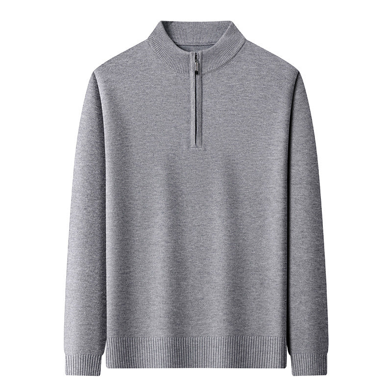 Men's Wool Knit Sweater - Adult Business Casual Pullover