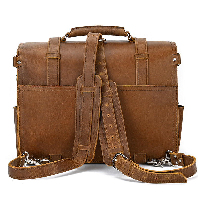 Maverick Crazy Horse Leather Travel Duffle Bag