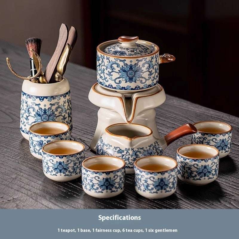 Blue & White Ru Ware Automatic Tea Set