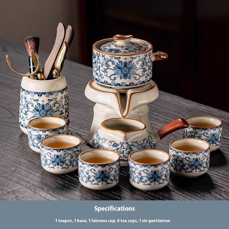 Blue & White Ru Ware Automatic Tea Set