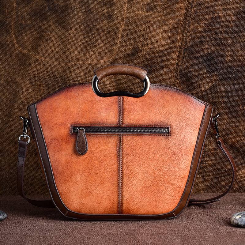 Empreinte Retro Embossed Cowhide Crossbody Bag
