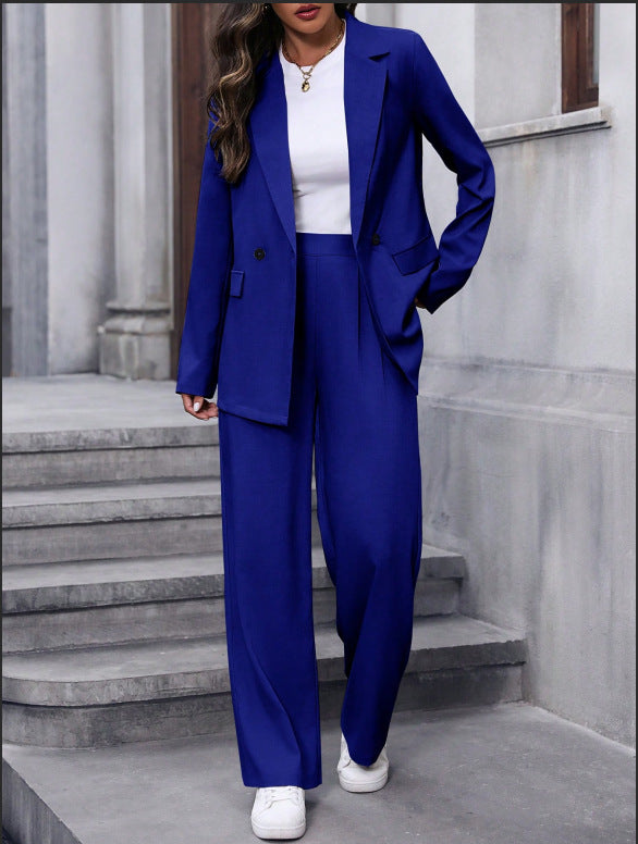 Women's Long-Sleeve Blazer & Trousers Suit Set | 10 Colours | S–XL