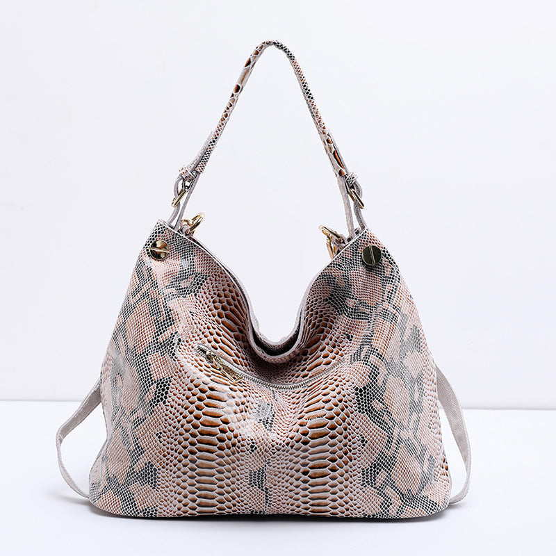 Patterned handbag on a white background