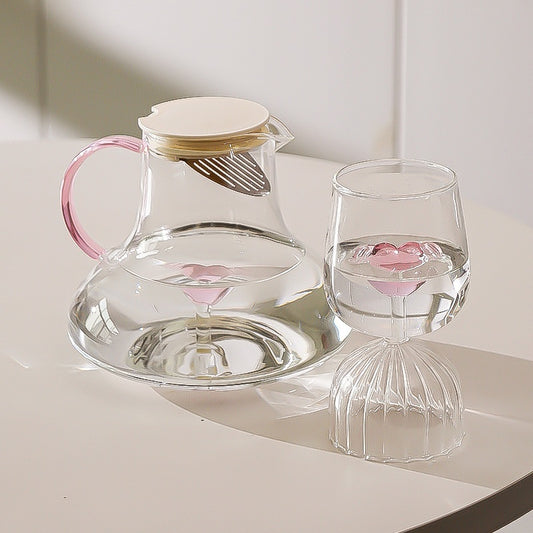Minimalist Creative Water Pitcher Transparent Thick And High Temperature Resistant - Glass Drinkware