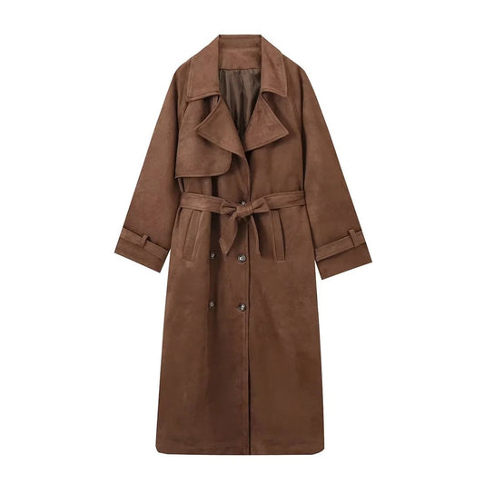 Brown trench coat on a white background by Millivan 