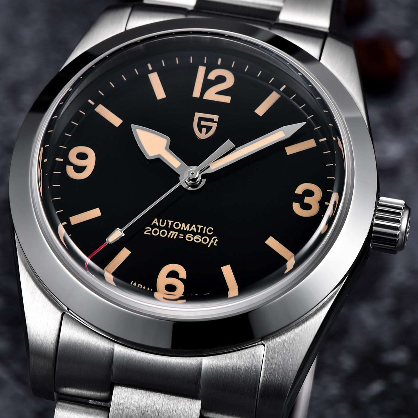 Men's Retro Automatic Mechanical Watch – NH35 Movement 200m Waterproof Stainless Steel Business Watch | Black