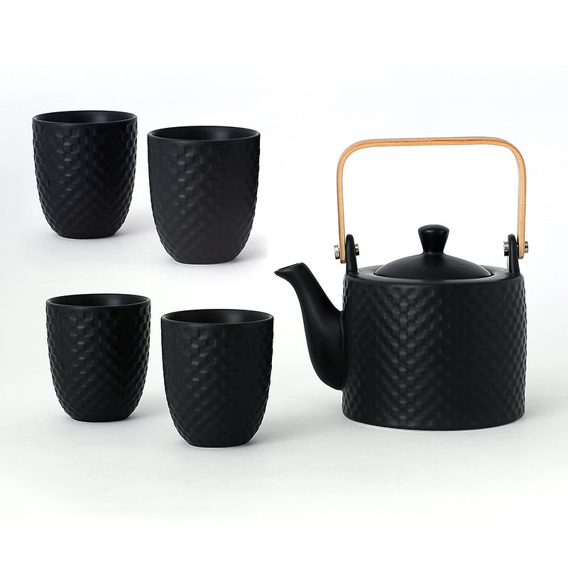Modern Japanese Ceramic Tea Set - White Porcelain