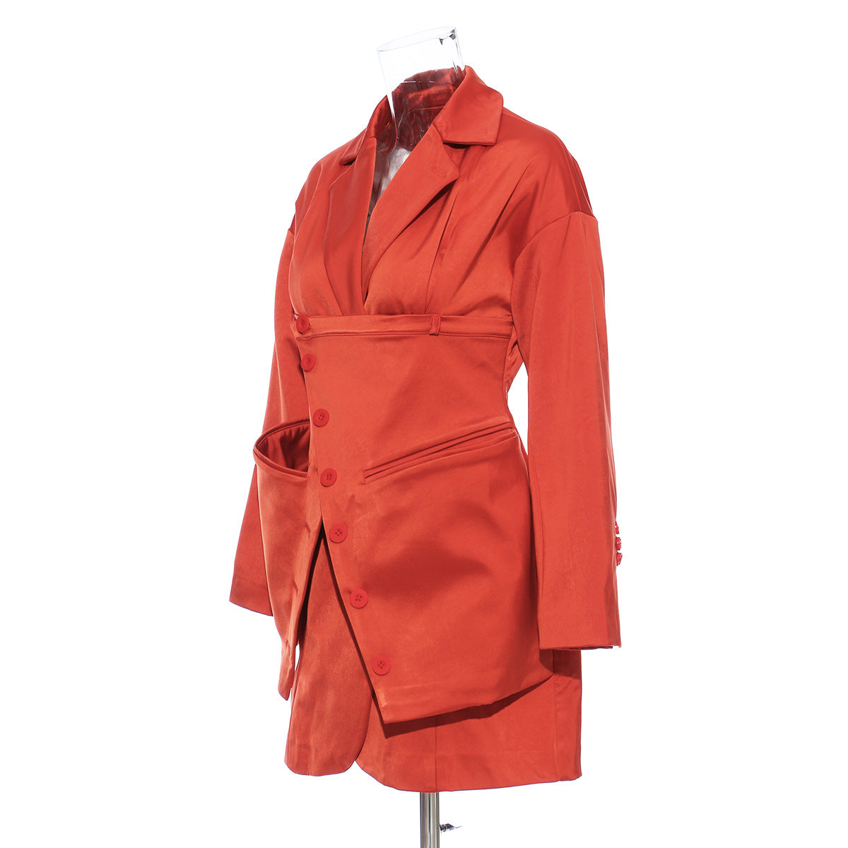 Orange coat on a mannequin against a white background by millivan