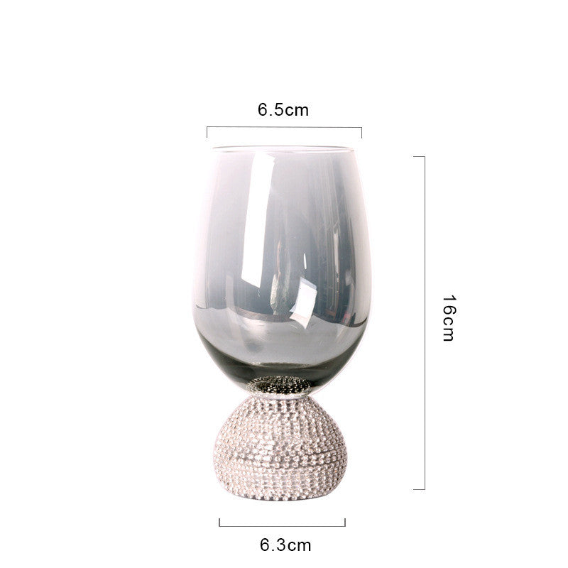 Diamond-Decorated Wine Glass - Luxury Crystal Design