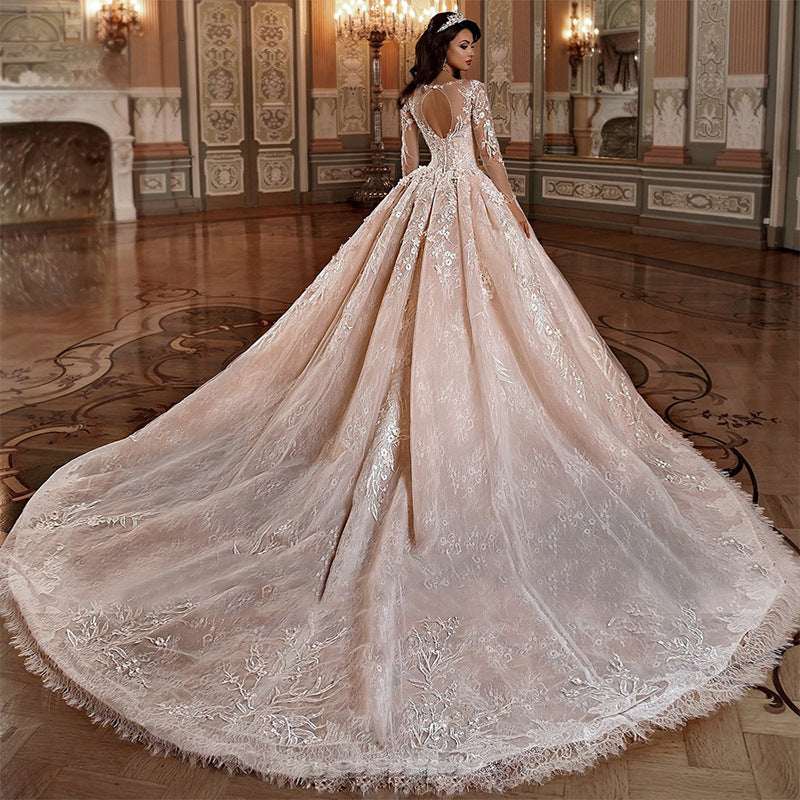 Backless Trailing Wedding Dress | White | US 2–16 & 14W–26W
