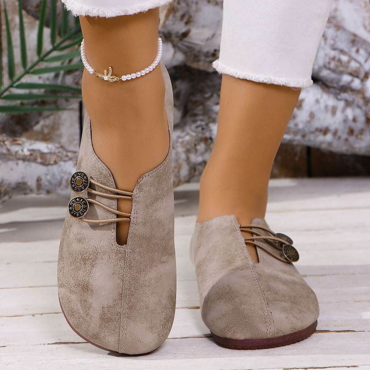 Ins Square Toe Slip-on Sandals Summer Fashion Soft Flat Shoes For Women