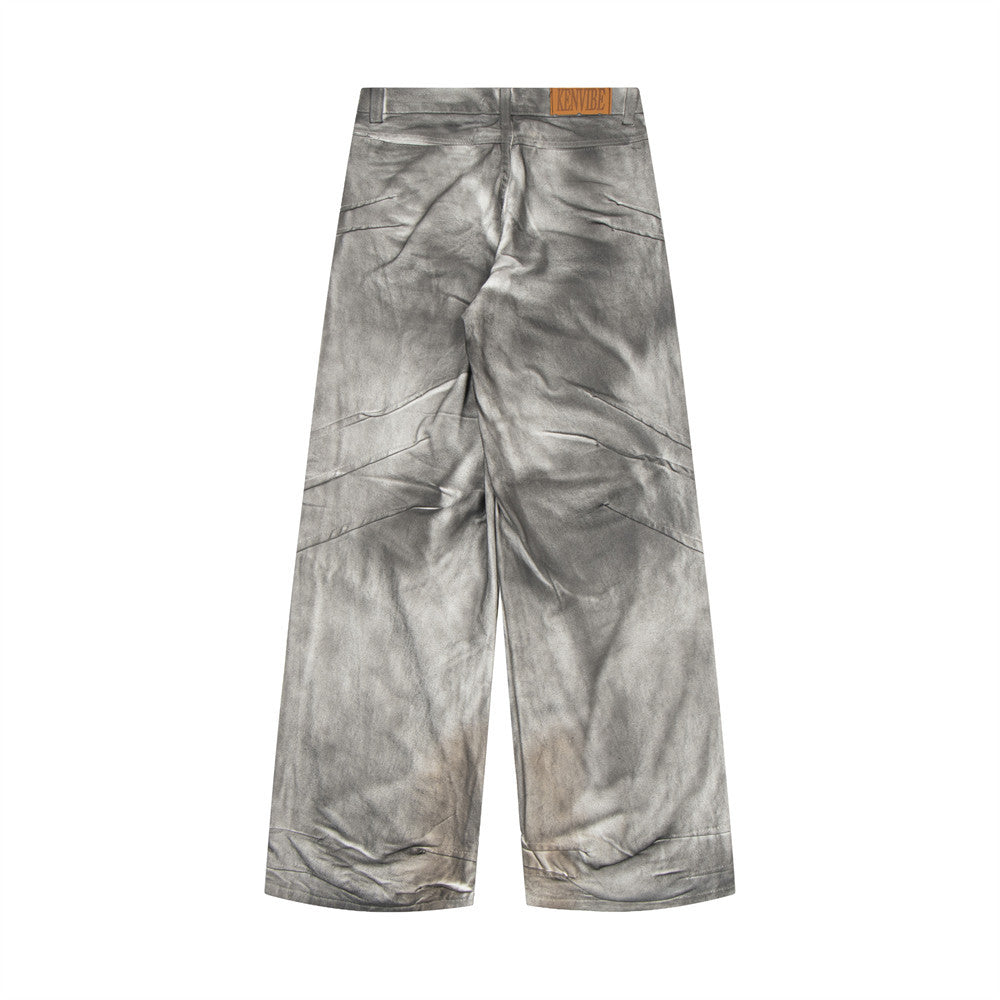 Fashion Personality Wide Leg Mopping Jeans For Men