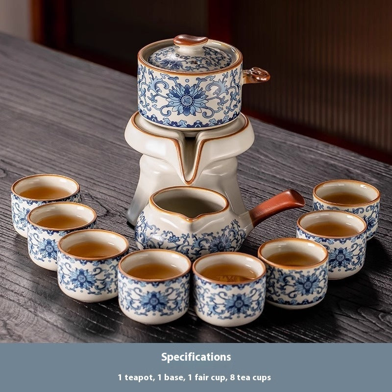 Blue & White Ru Ware Automatic Tea Set