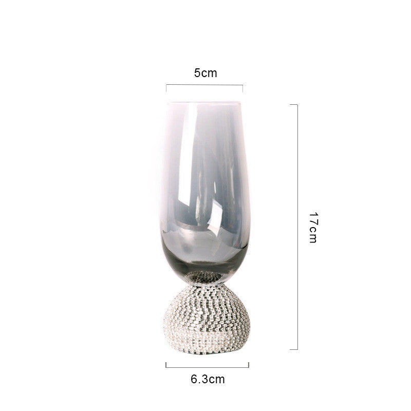 Diamond-Decorated Wine Glass - Luxury Crystal Design