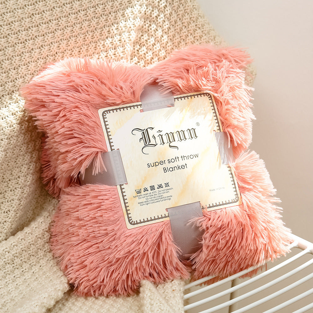 Super Soft Coral Fleece Blanket Warm Cozy Bedding Blanket Fluffy Sofa Bedding Airplane Hotel Throw - 14 Colors Multiple Sizes