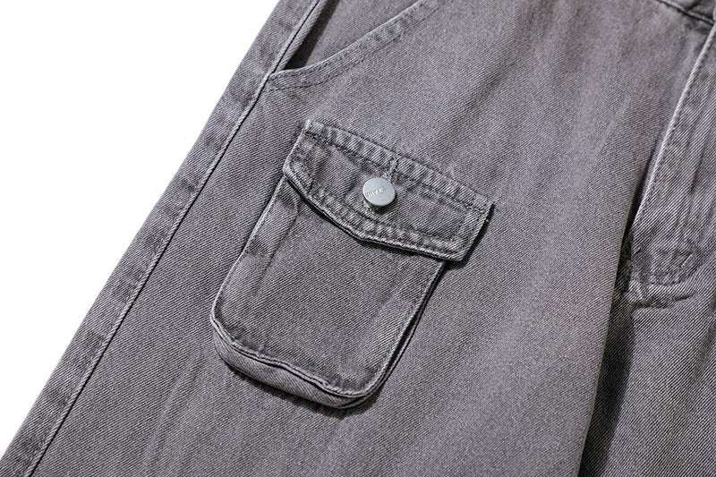 Women's Retro Hip Hop Multi-Pocket Cargo Pants | Black & Khaki | S–2XL