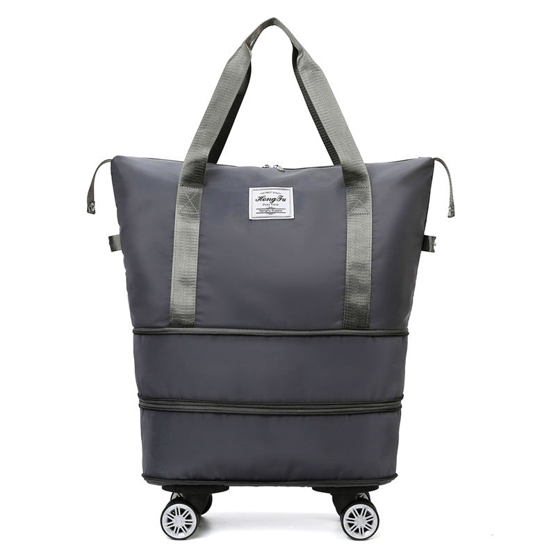 Universal Wheel Travel Bag - Double Layer Dry Wet Separation Fitness Yoga Sports Handbag