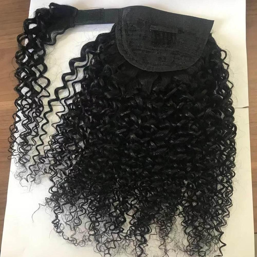 Human Hair Ponytail Velcro Natural Color - Millivan supplies 