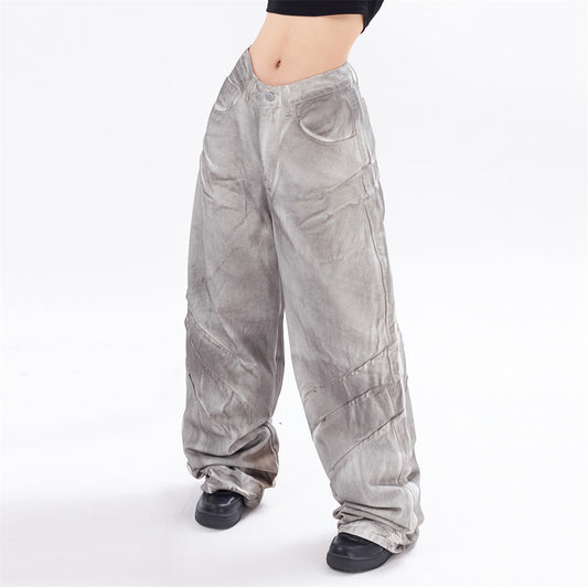 Fashion Personality Wide Leg Mopping Jeans For Men