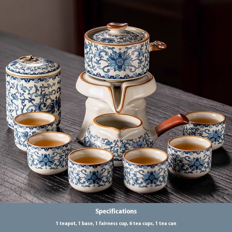 Blue & White Ru Ware Automatic Tea Set